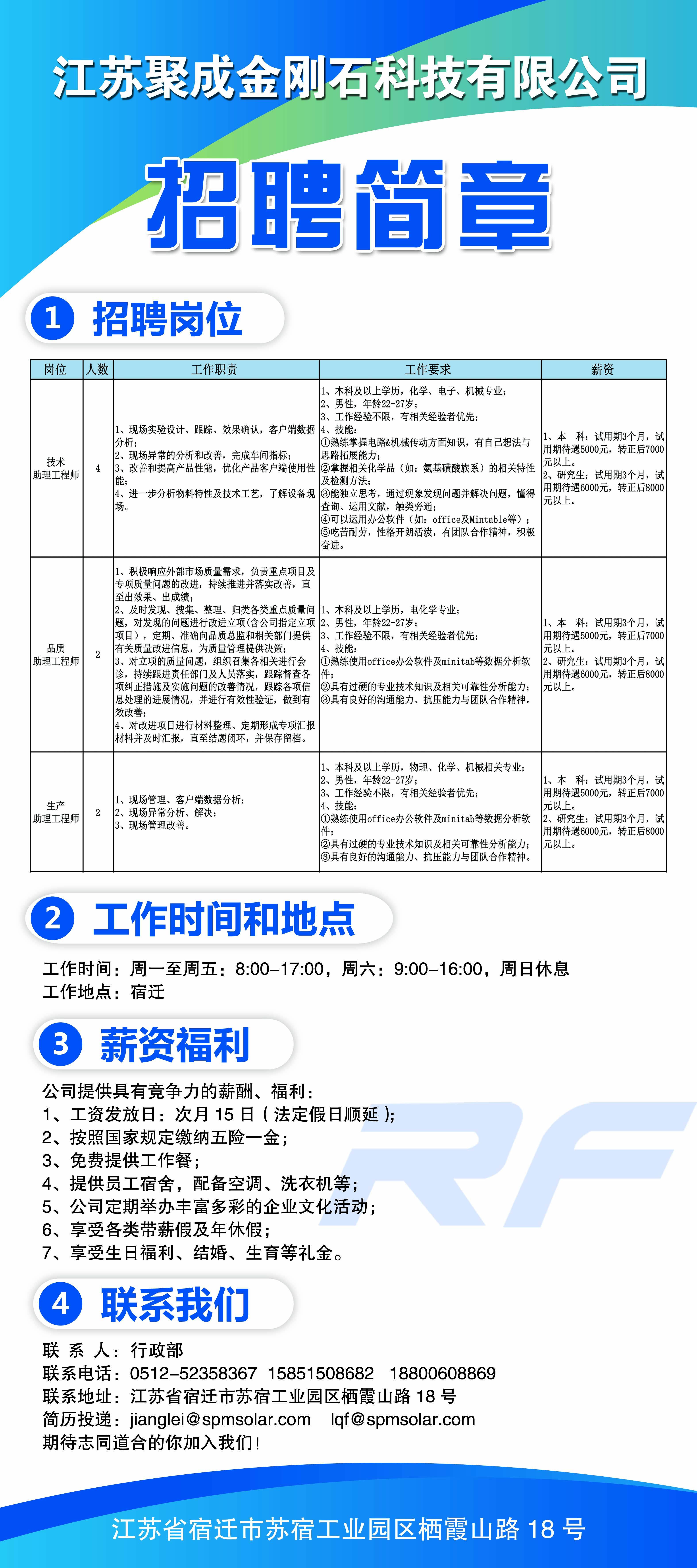 江苏润石科技招聘启事